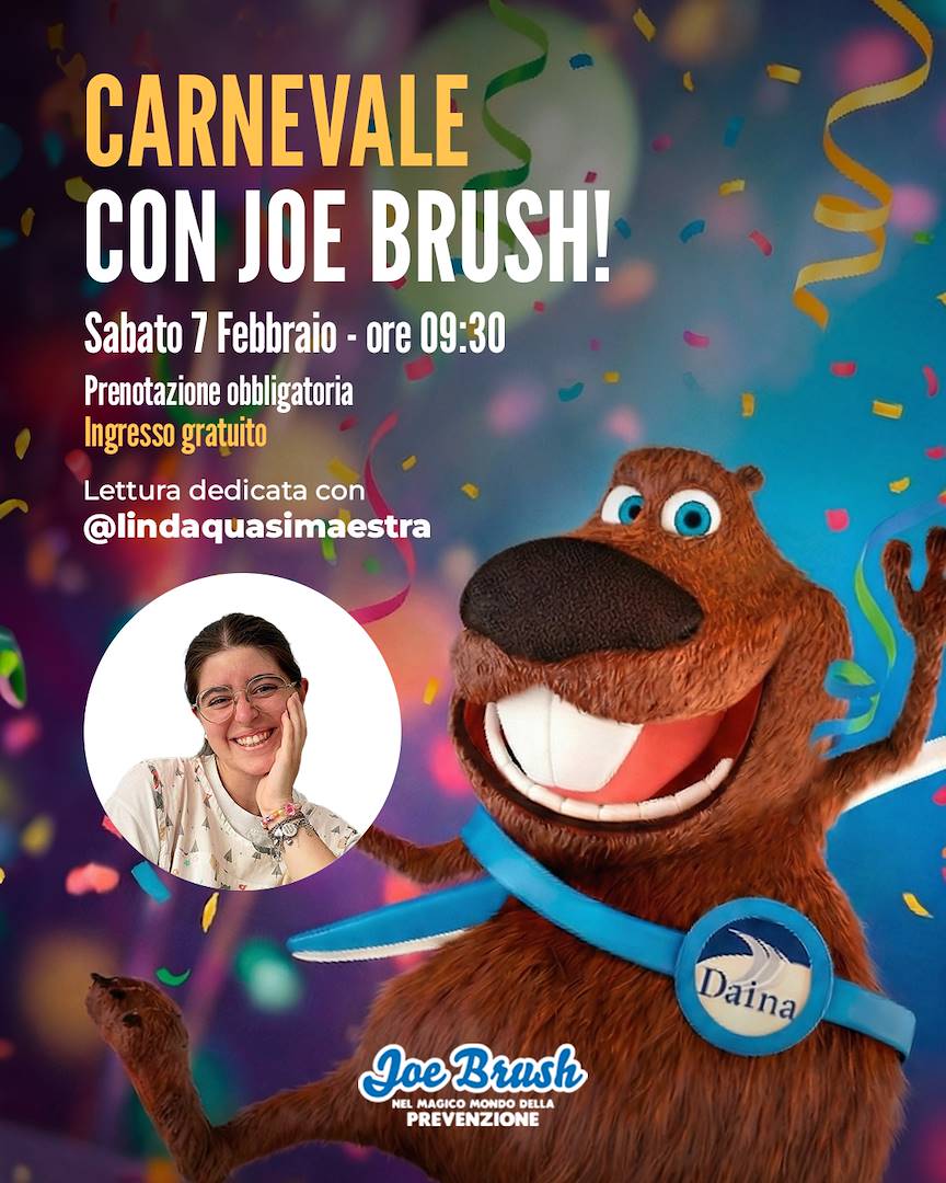 Carnevale nella tana di Joe Brush: una mattinata speciale insieme a Lindaquasimaestra