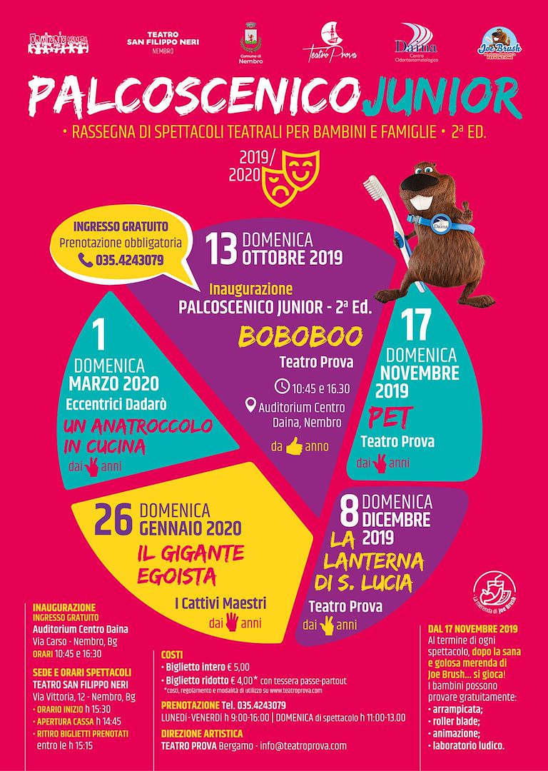 PALCOSCENICO JUNIOR 2019 – RASSEGNA TEATRALE PER BAMBINI