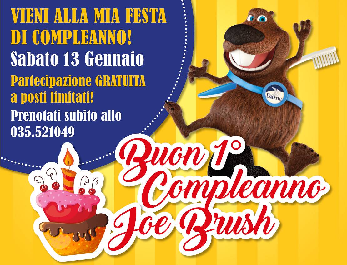 FESTEGGIAMO INSIEME IL 1° COMPLEANNO DI JOE BRUSH!