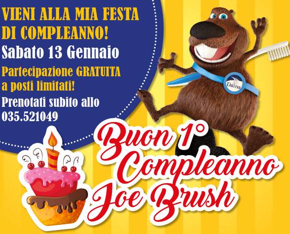 FESTEGGIAMO INSIEME IL 1° COMPLEANNO DI JOE BRUSH!